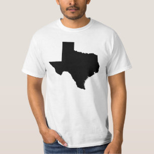 Camiseta Texas em preto e branco