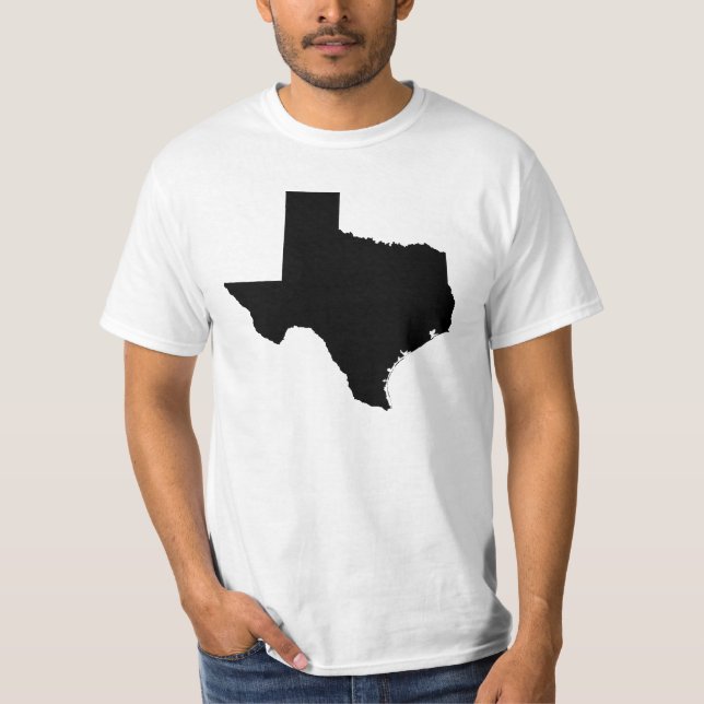 Camiseta Texas em preto e branco (Frente)