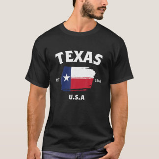 Camiseta Texas Est 1836 Flag Gift EUA State Texas