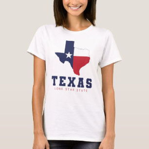 Camiseta Texas, Estado da Estrela Solitária, Mapa da Bandei