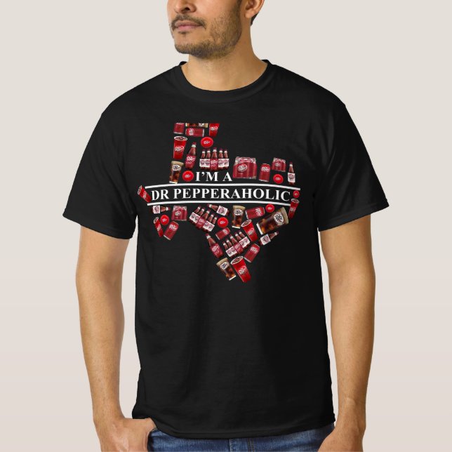 Camiseta Texas Eu sou um Dr. Pepper Aholic Dr. Pepper Texas (Frente)