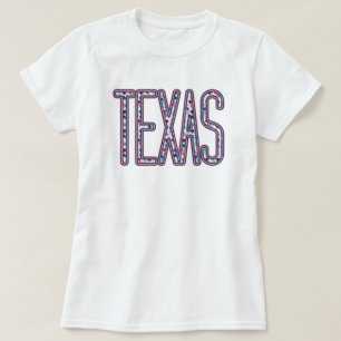 Camiseta Texas Faux Applique Fall Letters