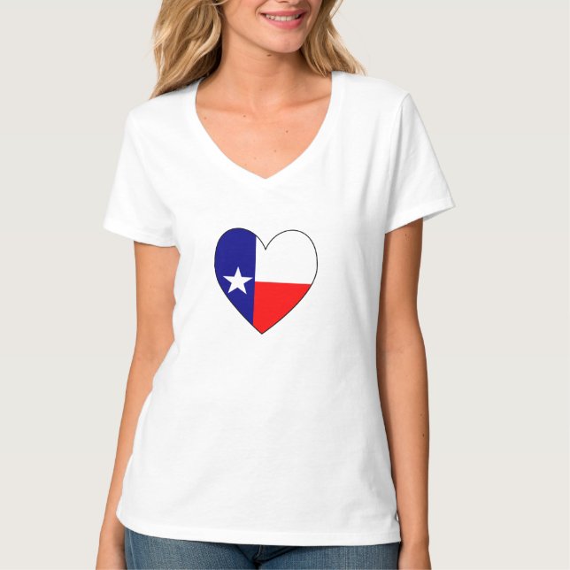 Camiseta Texas Flag Heart (Frente)