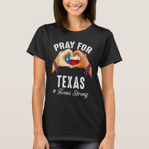 Camiseta Texas Forte Reze Para O Mapa De Bandeiras Do Texas