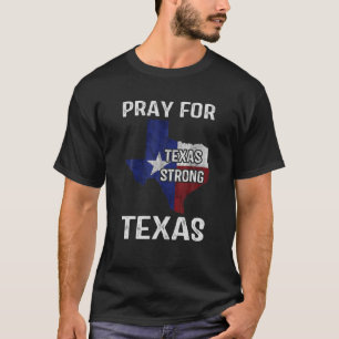 Camiseta Texas Forte Reze Pela Vintage Do Texas Flag Map