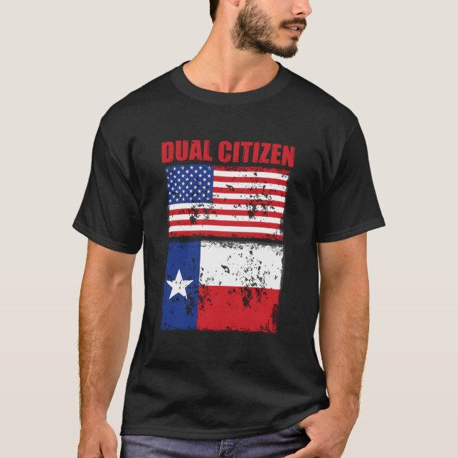 Camiseta Texas Funny Dual Citizen Texan (Frente)