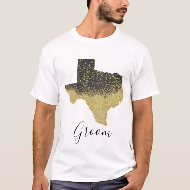 Camiseta Texas Groom Black e Dourado Image (Frente)
