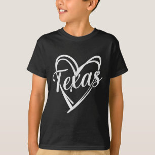 Camiseta Texas Heart Name Design Retro Style Graphic Men Wo