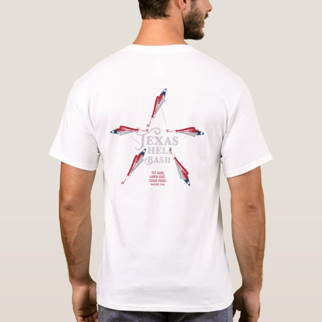 Camiseta Texas Heli Bash Design 4. Cinza (Verso)