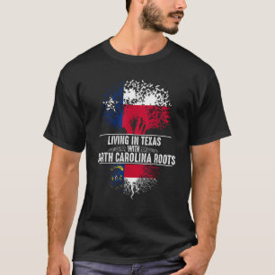 Camiseta Texas Home Carolina do Norte Roots State Tree Flag