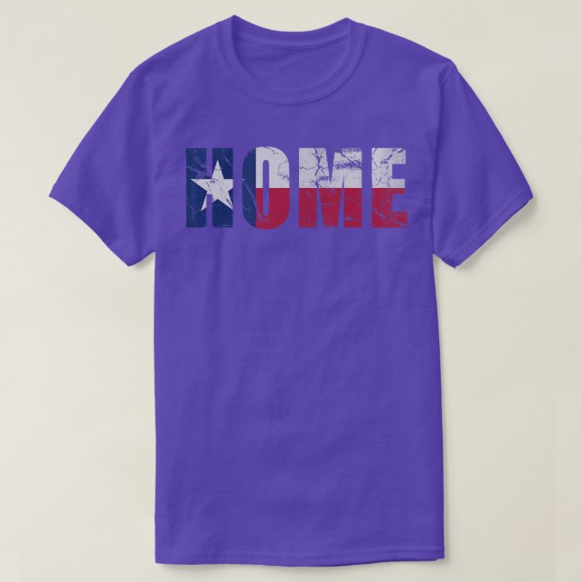 Camiseta Texas Home Flag Texan Vintage Fade (Frente do Design)