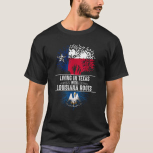 Camiseta Texas Home Louisiana Roots State Tree Flag Shirt L