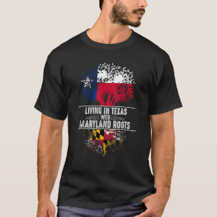 Camiseta Texas Home Maryland Roots State Tree Flag Shirt Lo