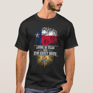 Camiseta Texas Home New Jersey Roots State Tree Flag Love G