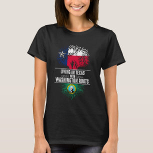 Camiseta Texas Home Washington Roots State Tree Flag Love