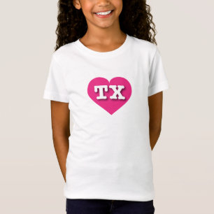Camiseta Texas Hot Pink Heart - Big Love T-Shirt