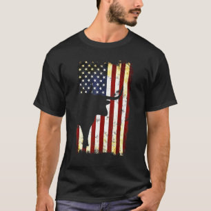 Camiseta Texas Longhorn Silhouette American Flag 4th of Jul
