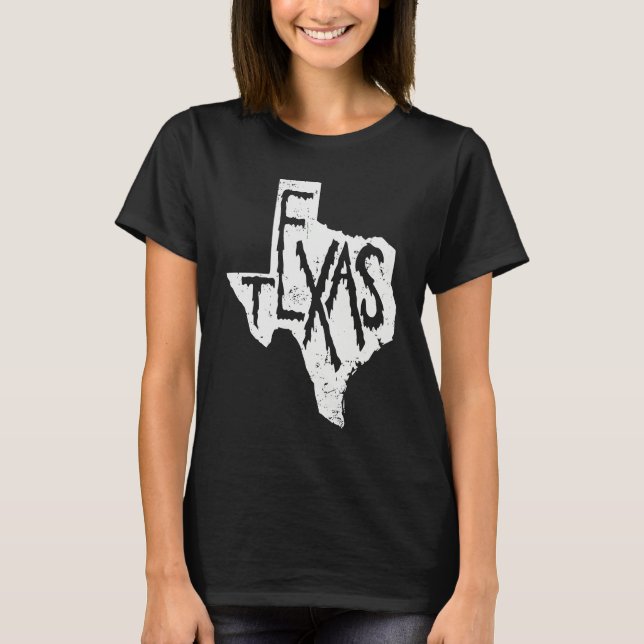 Camiseta Texas Map Outline State of USA (Frente)