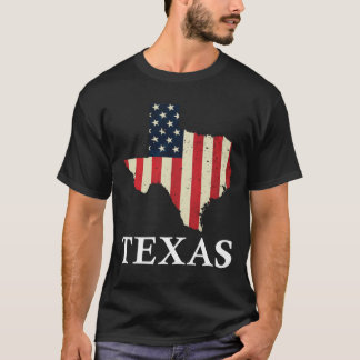 Camiseta Texas Mapear Bandeira Estadual Americana no Dia 4 