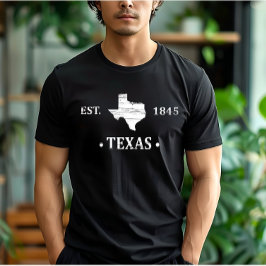 Camiseta Texas mapeia branco o estado de estrela solitária