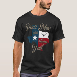 Camiseta Texas Não se meta com Vintage Texas Longhorn Lone