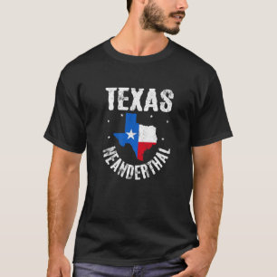 Camiseta Texas Neanderthal Pensando Funny American Flag