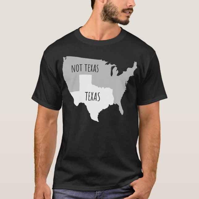 Camiseta Texas Not Texas With America Map (Frente)