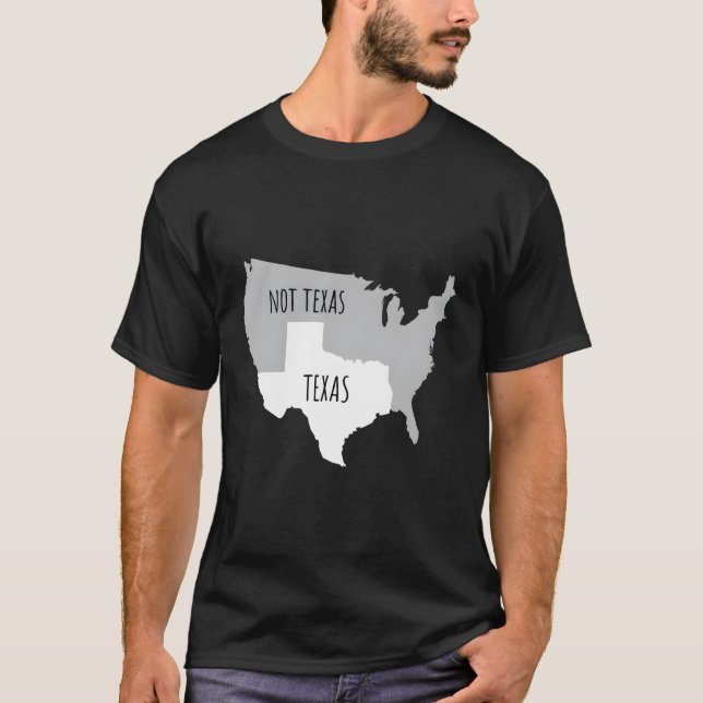 Camiseta Texas Not Texas With America Map (Frente)