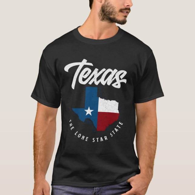 Camiseta Texas O Mapa do Texas do Estado do Texas (Frente)