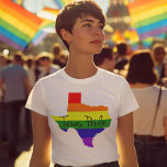 Camiseta Texas Orgulho gay Rainbow Women's<br><div class="desc">O Texas encheu-se de um belo arco-íris. Camiseta orgulho gay de excelente para um texano Austinita ou LGBT. Uma gay do Texas.</div>