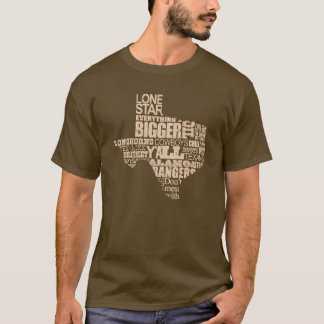 Camiseta Texas orgulhoso - forma de Texas (gráfico claro)