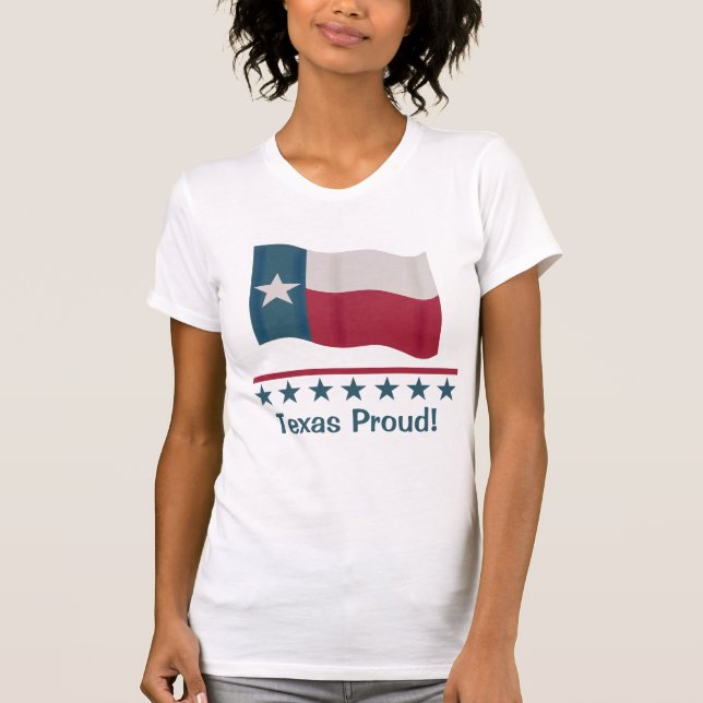 Camiseta Texas Orud Waving Long Star Texan Flag (Frente)