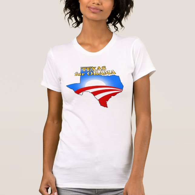 Camiseta Texas para Obama (Frente)