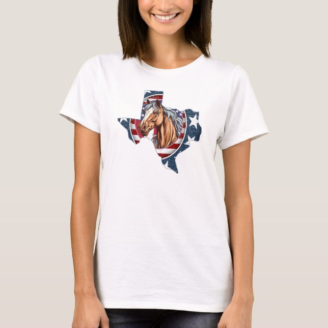 Camiseta Texas Patriótico dos EUA (Frente)