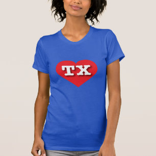 Camiseta Texas Red Heart - Eu adoro TX