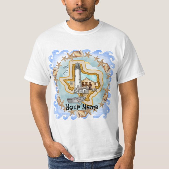 Camiseta Texas Shells Lighthouse T-Shirt (Frente)