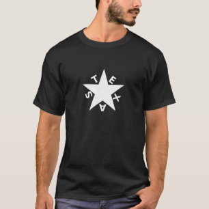 Camiseta Texas Star T Shirt Classic Zavalla flag design