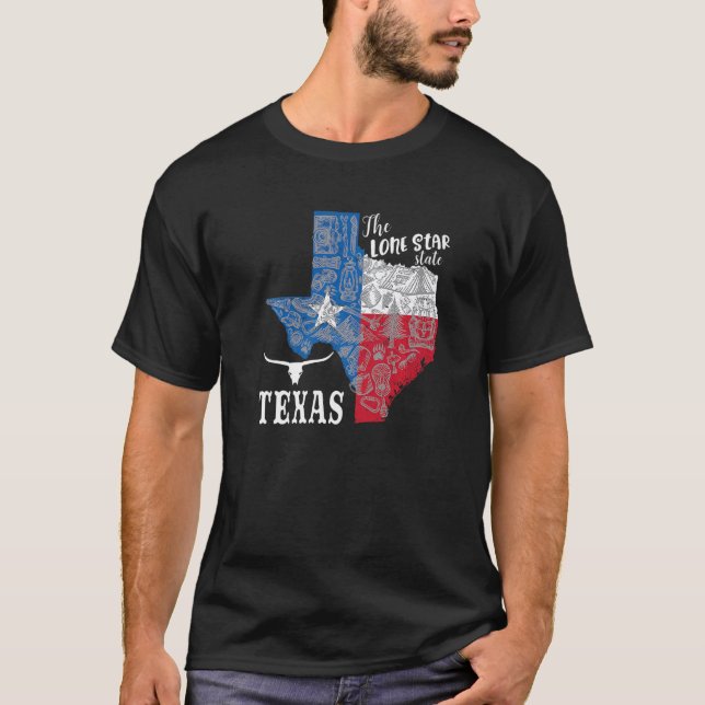 Camiseta Texas State Longhorn Ocidental Howdy  1 (Frente)