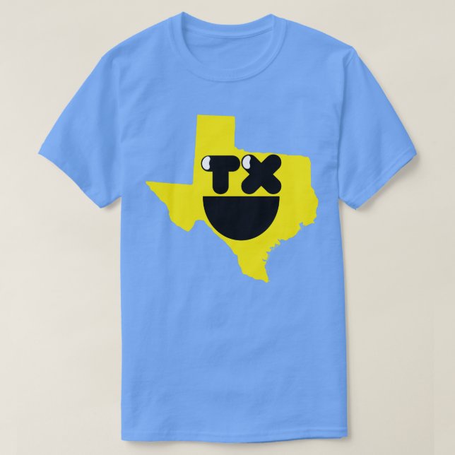 Camiseta Texas States of Happynes Texas Smiling Face (Frente do Design)