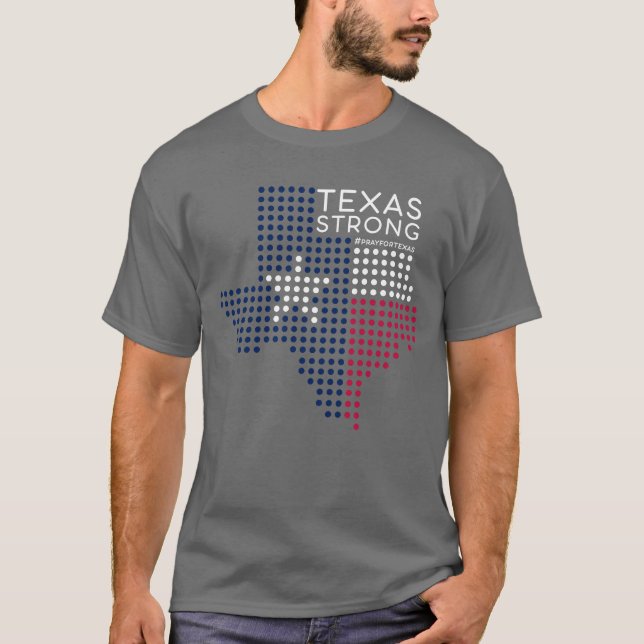 Camiseta Texas Strong USA Flag Pray for Texas (Frente)