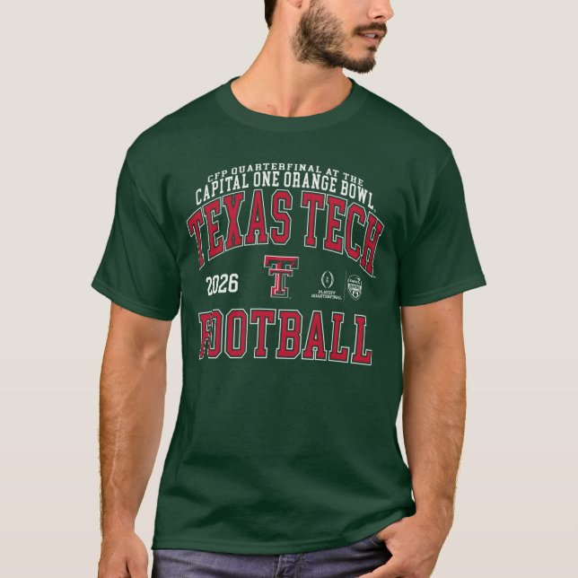 Camiseta Texas Tech Red Raiders Orange Bowl 202526 CFP Quar (Frente)