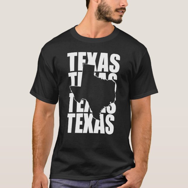 Camiseta Texas Texas Texas Shape Do Texas Home State (Frente)