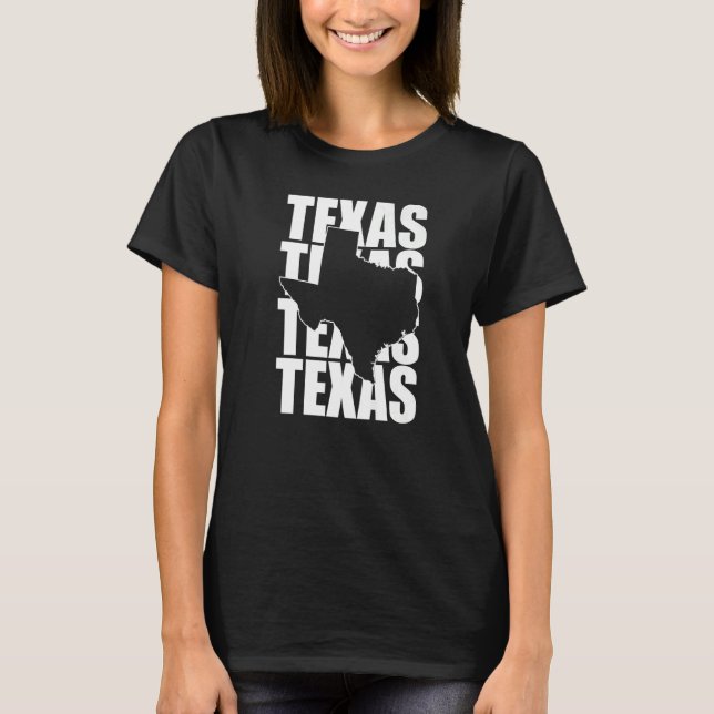 Camiseta Texas Texas Texas Shape Do Texas Home State (Frente)