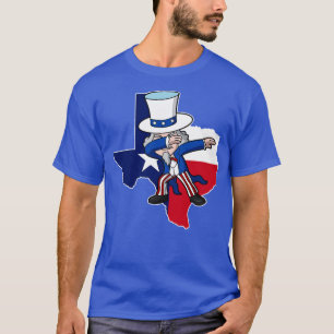 Camiseta Texas Tio Sam Texan 4 de julho Patriótico dos EUA