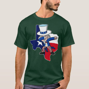 Camiseta Texas Tio Sam Texan 4 de julho Patriótico dos EUA