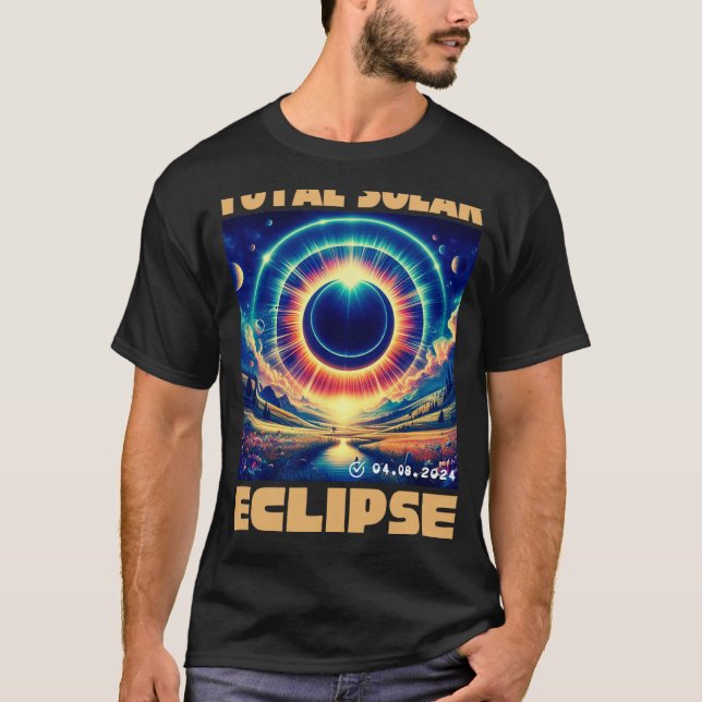 Camiseta Texas Total Solar Eclipse 8 de abril de 2024 Texas (Frente)