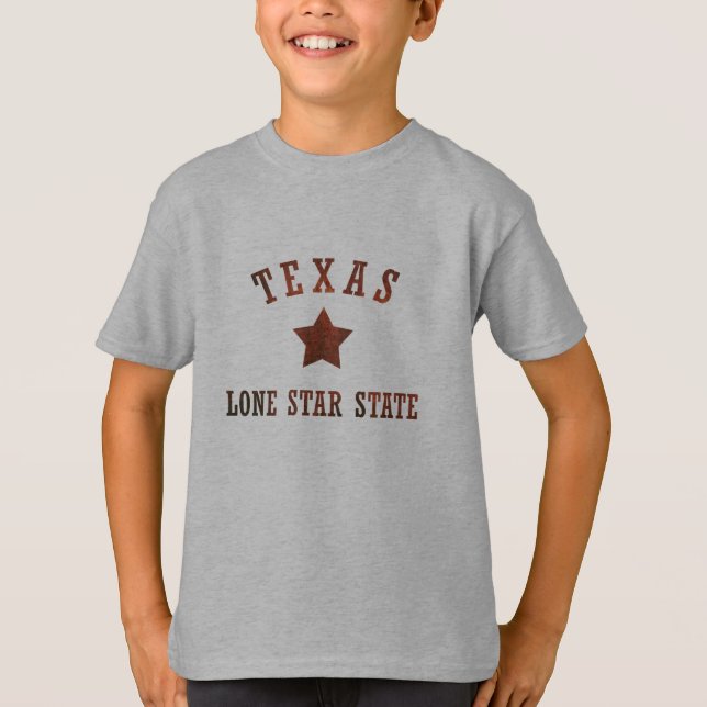 Camiseta Texas vintage, o estado de estrela solitária (Frente)