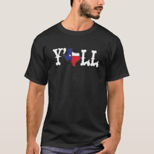 Camiseta Texas Y'ALL Country Western State Flag do Texas