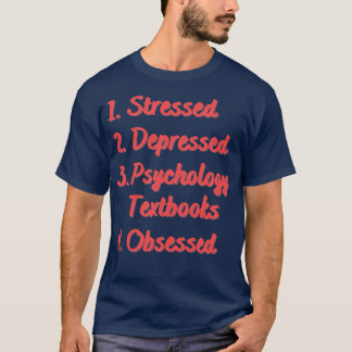 Camiseta Textbooks de Psicologia Deprimidos em Estresse