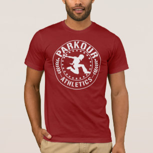 Camiseta Texto 2 brancos do atletismo de Parkour
